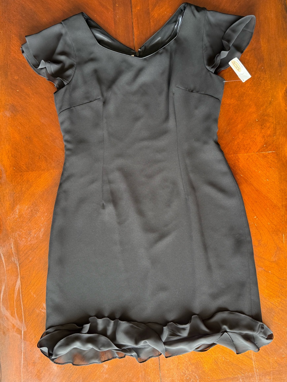 Talbots Black Petite Lined Dress with Zipper Detail